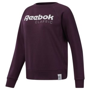 Reebok Classic Big Logo Fleece Crew Sweatshirt Damen - Lila - DE 864-XEP